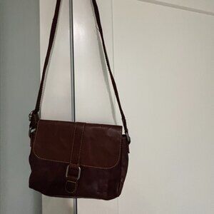 Jack George genuine leather brown crossbody